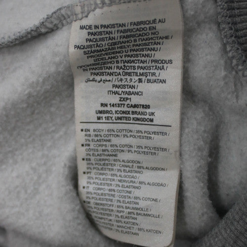 Umbro Men’s Grey Full Zip Hoodie XL Sports Fleece Sweatshirt