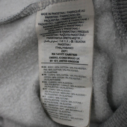 Umbro Men’s Grey Full Zip Hoodie XL Sports Fleece Sweatshirt