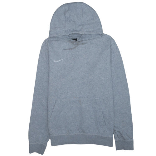 Nike Men's Grey Pullover Hoodie L Regular Fit Fleece Sweatshirt