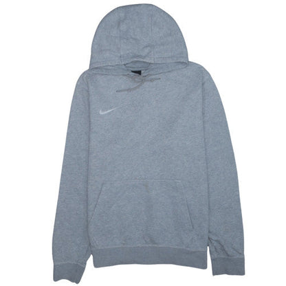 Nike Men's Grey Pullover Hoodie L Regular Fit Fleece Sweatshirt