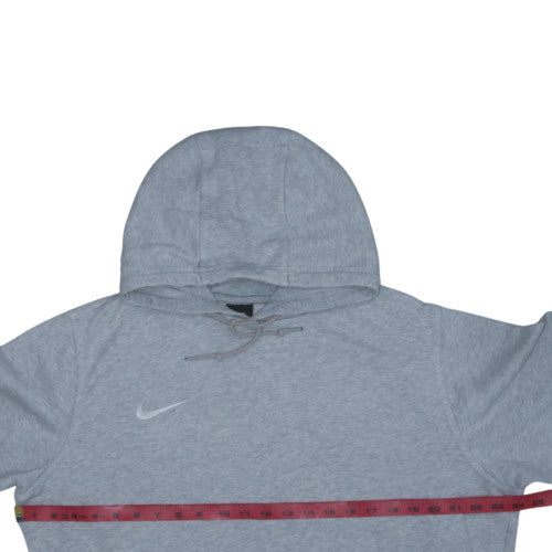 Nike Men's Grey Pullover Hoodie L Regular Fit Fleece Sweatshirt