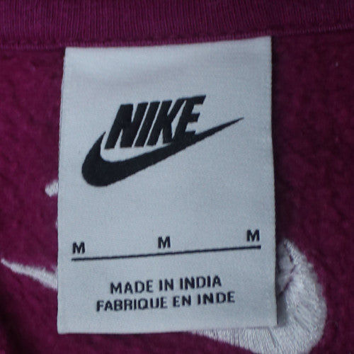 Nike Women’s Purple Pullover Hoodie Medium Logo Graphic Sweatshirt