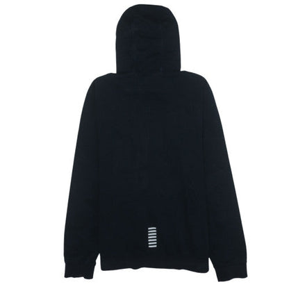 Emporio Armani EA7 Womens Black Full Zip Hoodie Size XL Cotton Blend
