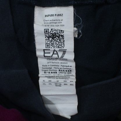 Emporio Armani EA7 Womens Black Full Zip Hoodie Size XL Cotton Blend