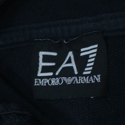 Emporio Armani EA7 Womens Black Full Zip Hoodie Size XL Cotton Blend