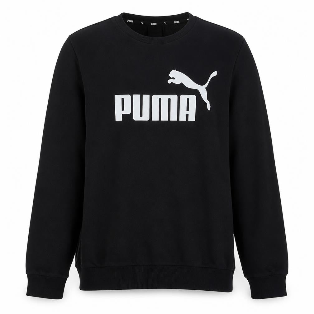 Puma Men's Black 2XL Crew Neck Logo Pullover Sweatshirt