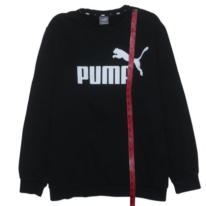 Puma Men's Black 2XL Crew Neck Logo Pullover Sweatshirt