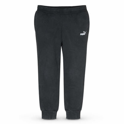 Front view of Puma Men's Black Jogger Trousers L Fleece Regular Fit Activewear