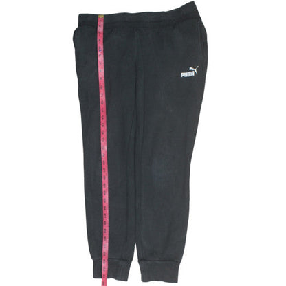 Puma Men's Black Jogger Trousers L Fleece Regular Fit Activewear
