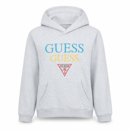 Guess Women's Grey Pullover Hoodie Logo Print Size L