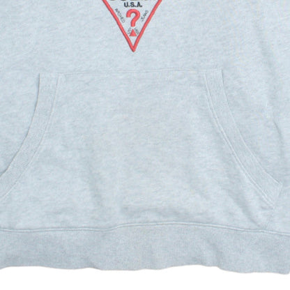 Guess Women's Grey Pullover Hoodie Logo Print Size L