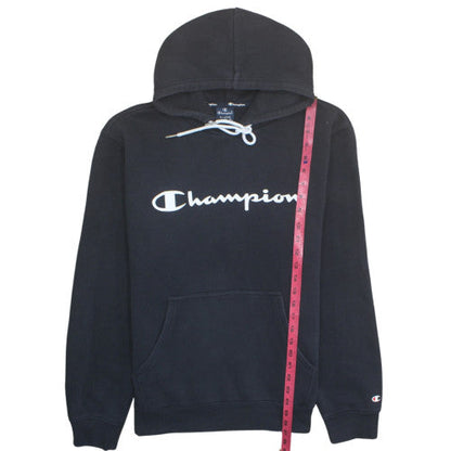 Champion Men's Black XL Pullover Hoodie Cotton Blend Logo