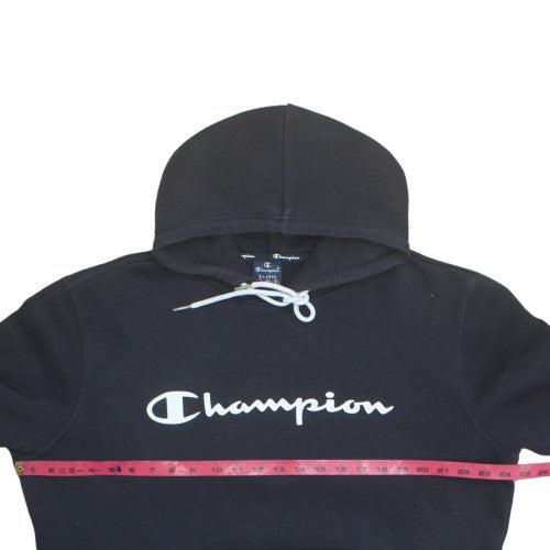 Champion Men's Black XL Pullover Hoodie Cotton Blend Logo