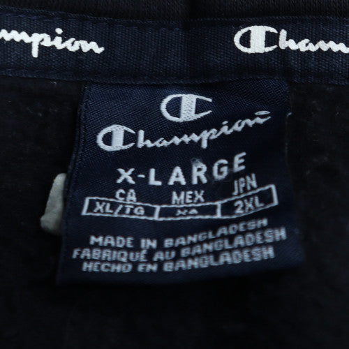 Champion Men's Black XL Pullover Hoodie Cotton Blend Logo