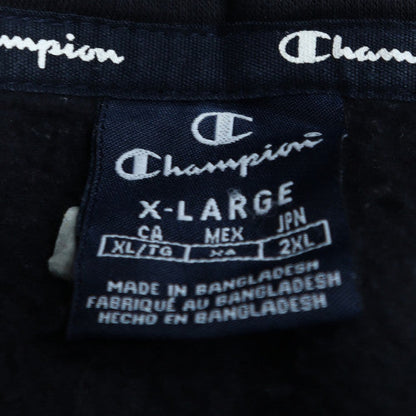 Champion Men's Black XL Pullover Hoodie Cotton Blend Logo