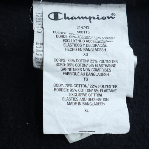 Champion Men's Black XL Pullover Hoodie Cotton Blend Logo