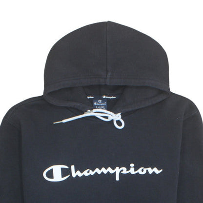 Champion Men's Black XL Pullover Hoodie Cotton Blend Logo