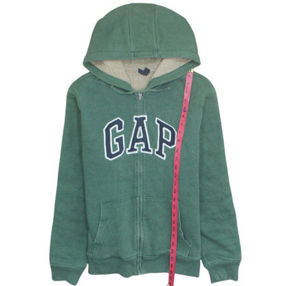 GAP Mens Green Full Zip Fleece Lined Hoodie Size L