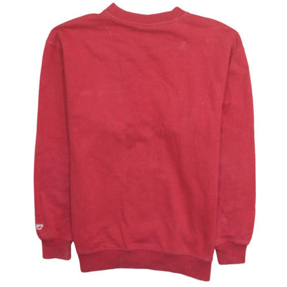 Reebok Men’s Red Small Pullover Crew Neck Fleece Sweatshirt