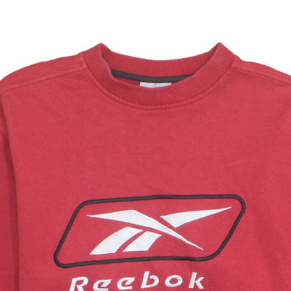 Reebok Men’s Red Small Pullover Crew Neck Fleece Sweatshirt