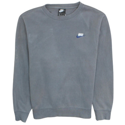 Nike Men's Grey Pullover Crew Neck Sweatshirt M Regular Fit
