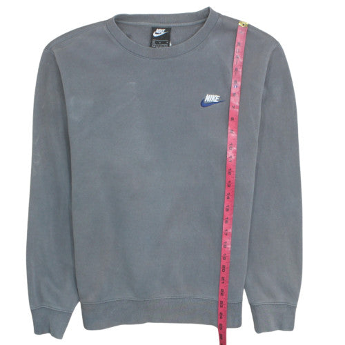 Nike Men's Grey Pullover Crew Neck Sweatshirt M Regular Fit