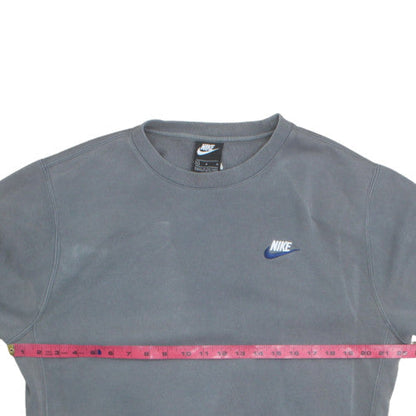 Nike Men's Grey Pullover Crew Neck Sweatshirt M Regular Fit