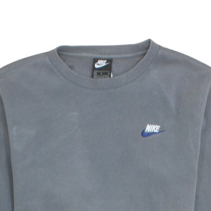 Nike Men's Grey Pullover Crew Neck Sweatshirt M Regular Fit