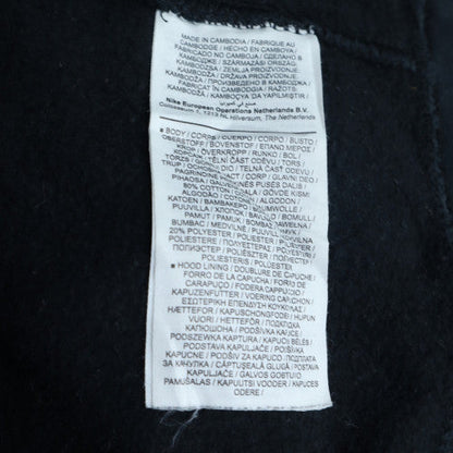 Nike Men's Black 2XL Full Zip Hoodie with Logo and Pockets