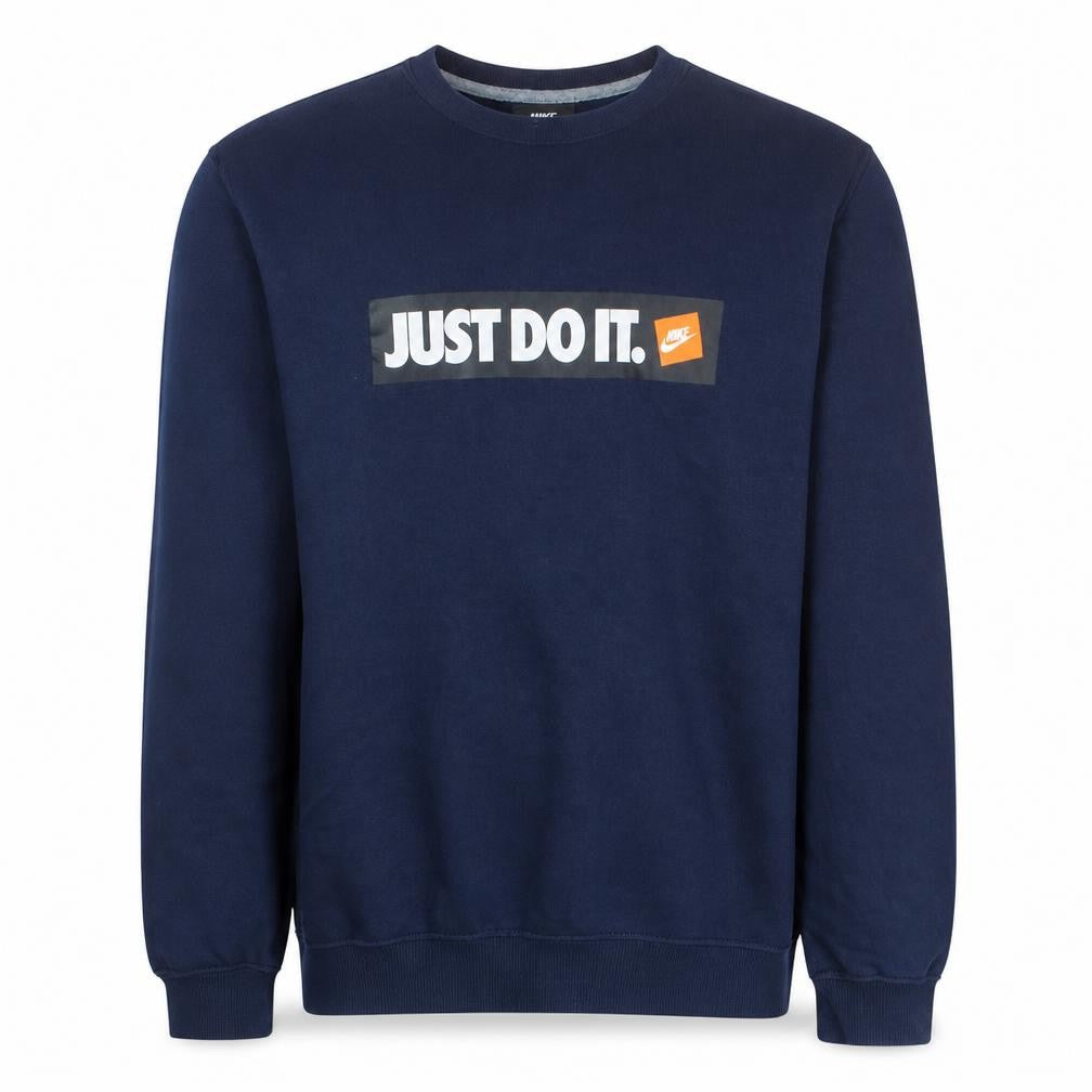 Nike Men's Blue Just Do It Crew Neck Sweatshirt Size M