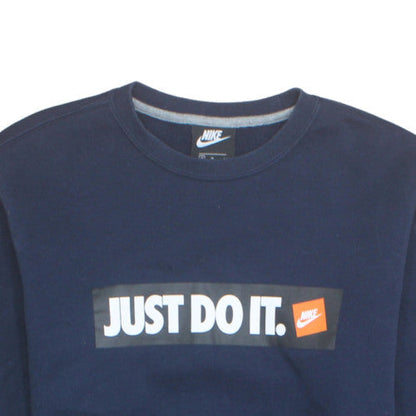 Nike Men's Blue Just Do It Crew Neck Sweatshirt Size M