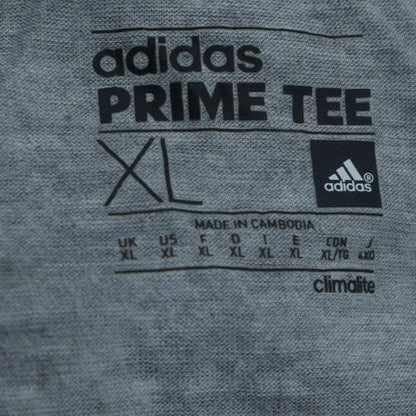 adidas Men's Grey XL Climalite Prime Tee Sports T-Shirt
