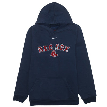 Nike Red Sox Navy Hoodie L Women Pullover Fleece Cotton Blend