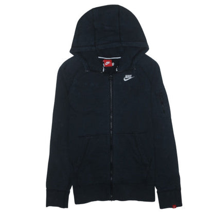 Nike Men's Black Full Zip Hoodie Size M Cotton Sportswear