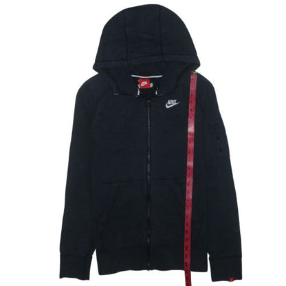 Nike Men's Black Full Zip Hoodie Size M Cotton Sportswear