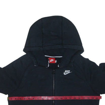 Nike Men's Black Full Zip Hoodie Size M Cotton Sportswear