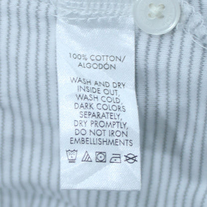Calvin Klein Men's Light Blue Striped Cotton Polo Shirt XXL