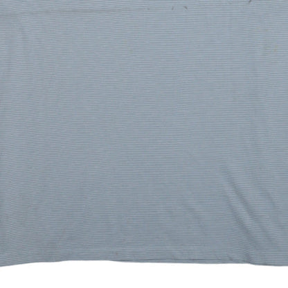 Calvin Klein Men's Light Blue Striped Cotton Polo Shirt XXL