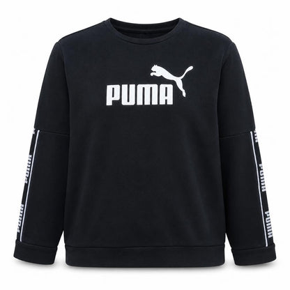 Puma Mens Black 2XL Crew Neck Graphic Logo Pullover Sweatshirt