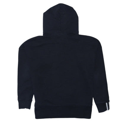 Adidas Womens Black 14 Pullover Hoodie Cotton Blend Logo Detail