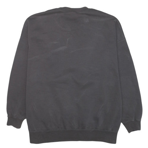 Nike Womens Grey Crew Neck Pullover Sweatshirt M Cotton Blend
