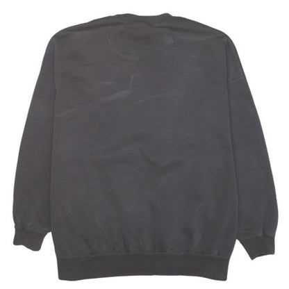Nike Womens Grey Crew Neck Pullover Sweatshirt M Cotton Blend