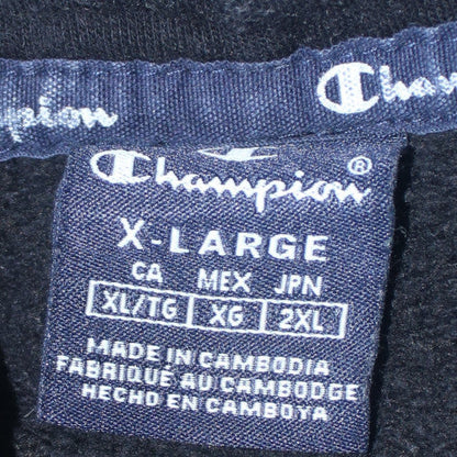 Champion Men's Black XL Pullover Hoodie Fleece Sweatshirt