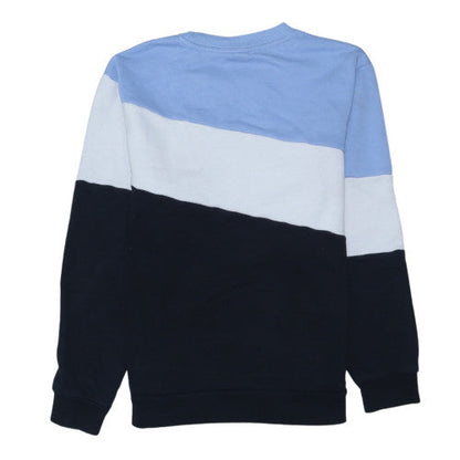 FILA Womens Blue Colourblock Logo Sweatshirt Size 14