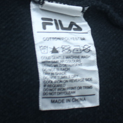 FILA Womens Blue Colourblock Logo Sweatshirt Size 14