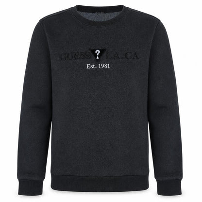 Guess Mens Grey Crew Neck Embroidered Logo Sweatshirt Size L