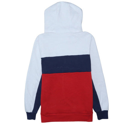 Fila Boys White Blue Red Pullover Hoodie Size 13-15 Years Cotton Blend