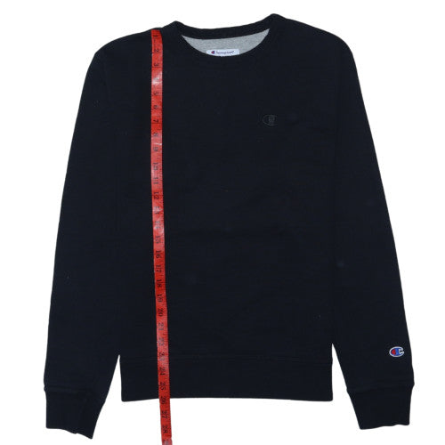 Champion Men's Black Crew Neck Pullover Sweatshirt Size S