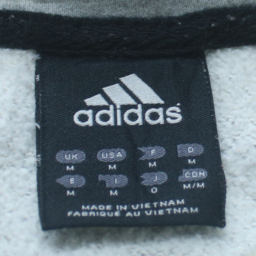 adidas Men's Grey 1/2 Zip Sweatshirt Medium Regular Fit