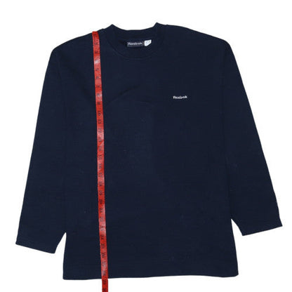 Reebok Women's Navy Blue Crew Neck Pullover Sweatshirt Size M